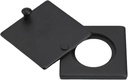 Square Peephole Cover Door Viewer Security Cap Kit with Tape Installation Zinc Alloy Privacy Cover for Entry Doors Bathroom Windows Patio Sliding Doors Rotatable Design Brushed Black(Black)