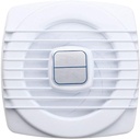 White Mini Exhaust Fan Ventilation Blower Window Wall Kitchen Bathroom Toilet Fan Hole Size 105 * 105mm 4 inch 12W 220V US Plug Grille