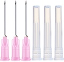 100 Pack 18Ga 1 Inch Sterile Disposable Injection Needle with Cap for Scientific and Industrial Dispensing Needl Accessories
