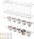 Acrylic Coffee Capsule Display Rack, Coffee Bean Organizer Wall Mounted Organizer Capsule Coffee Pods Organizer,Coffee Accessories (2PCS)
