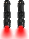 2 Pack Red Flashlight LED Single Mode Light 1 Mode LED Torch Scalable Red Light Flashlight for Astronomy Aviation Night Observation