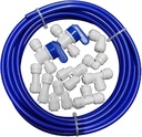 Malida 1/4 inch O.D. Length 32.8ft(10 meters) RO Water Tubing, Hose Pipe for RO Water purifiers System,+ 1/4 O.D quick connector 10pcs