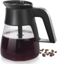 CM401 10-Cup Coffee Pot Replacement for Ninja Specialty Hot & Iced Coffee Maker, Compatible with CM371 CM400 CM300 CP300 CP301, Ninja Glass Carafe with Brew-Through Lid