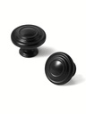 Classic Black Cabinet Knobs 5 Pack Matte Black Drawer Pulls Dresser Cupboard Kitchen Bathroom Furniture Knobs