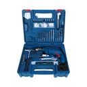 BOSCH GSB 10 RE Corded-Electric Tool Kit | 100-piece Tools Box Kit | Power Supply 500W | Impact Drill Machine | Impact Rate upto 41600 BPM | Speed upto 2600 RPM | 1 Yr Warranty