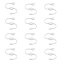 Murphy 220V AC PIN Connector/Adaptor/Cable for LED (SMD 2835-120 LED/Mtr.) Rope Light (Pack of 12), White
