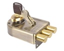 Europa 8123AB Door Lock (Antique Brass, 20 mm)