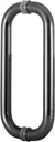 Round Shower Door Handle O-Shaped, Double-Sided Hardware Set Door Pulls for Indoor, 304 Stainless Steel Push Pull Door Handle, Tube Diameter 1in (Color : Dark Grey)
