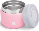 Charcy 9oz Kids Stainless Steel Insulated Food Jar, Wide Mouth Leak-Proof Soup Thermo, Container Set for 8h Hot and 6h Cold - Pink