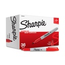 Sharpie Permanent Markers, Fine Tip, Red, 36 Count - Marks on Paper, Plastic, Metal, Wood, Perfect for Drawing, Coloring, Posters, Home, Office Supplies