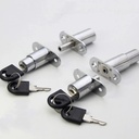 VICTAC Furniture Sliding Wardrobe Center Push Plunger Lock, 32 mm Pack of 2