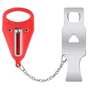 Portable Door Lock, Travel Lock, Portable Security Door Stop, Add Extra Locks for Additional Safety and Privacy Lock Down for School, Home, Hotel, Outdoor (Pack of 1)