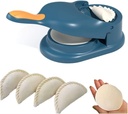 LEBENLANG Momos Maker Tools - Momo Maker Machine & Mould Set, 4 in 1 Puri Kachori Gujiya Maker Machine, Dumpling Sheets, Gujiya & Karanji Moulds, Kozhukattai & Kolukattai Make (Blue)