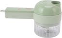 200ml Electric Mini Garlic Chopper Chopper Food Processor Handheld USB Charging Open Feeding Port Waterproof Body Stainless Steel Blade Food Chopper for Kitchen,Green