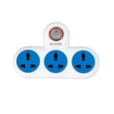 EcoLink PowerPlus T-Multiplug 6A Extension | Compact & Portable Power Strip | Home, Office & Travel | Overload & Short Circuit Protection | Pack of 1