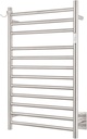 Wall Mounted Towel Warmer 12 Bars with Plug-in and Hardwired Options 3 Working Modes Brushed Stainless Steel 21” W 34” H