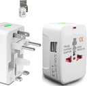rts 224+ Countries Supported 2026 Universal Travel Adapter Plug Travel Adapter International All in One Worldwide Universal Travel Adapters Compatible with Smart Phone, Laptop, Mobile, Camera, Tablet