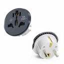 Universal Travel Adapter 2 Pin Plug 16A/250V | Compact Multipurpose International Power Plug for Europe, US, UK, AUS & 150+ Countries | Surge Protection & LED Indicator