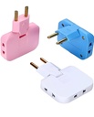 3-in-1 Adapter 180° Rotatable Wireless Mini Slim Outlet Multi-Foldable EU/US Converter 2-Pin Rotate Plug | Foldable 3 Plug Socket | Ultra-Thin Space-Saving Wall Adapter Smart & Sleek Design