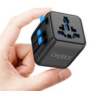 Ceptics 2 in 1 Universal Charger Adapter, Universal Travel Adapter All in One with 2500W High Power Output, International Plug Adapter for Phones, Tablets, Compatible in 150+ Countries