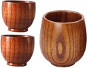 Wooden Drinking Cups Cups for Wine Water Tea Handcrafted Heat Resistant for Daily Use