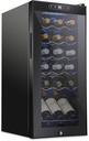 SCHMECKE 18 Bottle Compressor Wine Cooler Refrigerator w/Lock - Large Freestanding Wine Cellar - 41f-64f Digital Temperature Control Wine Fridge For Red, White, Champagne or Sparkling Wine - Black