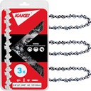 KAKEI 18 Inch Chainsaw Chain 3/8" LP Pitch .050" Gauge 62 Drive Links Fits Poulan, Kobalt, Echo, Ego, Greenworks and More- S62 (3 Chains)