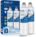 Pureline Replacement for Bosch® Ultra Clarity® Pro Water Filter, BORPLFTR50, 11025825, BORPLFTR55, 12028325, 11032531, 12033030, B36CT80SNS, B36CL80ENS, WFC100MF Refrigerator Water Filter (2 Pack)