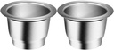 Luxshiny 2pcs Reusable Coffee Filter Cups Wear-resistant Strainers for Home Travel Cafe Use Convenient Compact Design for Delicious Coffee Loose Leaf Tea