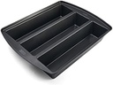 Chicago Metallic Professional Lasagna Trio Pan, Perfect for loaf breads, cakes and more 12.5 by 16 by 3 inches, Silver