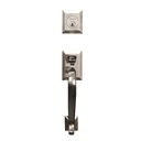 Bravura 913 Savannah Handleset Right Handed Modern Lever Modern with Charlotte Lever for Front Door Entrance Door, Satin Nickel