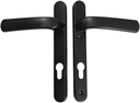 Door Handle Set Aluminum Alloy Security Door Handle Easy to Use for Exterior Door Handles, Patio Door Handles, Double Glazed Door Locks(Black)