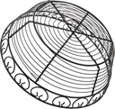 Iron Bread Basket Pantry Baskets Kitchen Double Storage Fruit Vegetable Holder