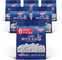 Enoz para Moth Balls for Closets and More - Kills Clothes Moths and Carpet Beetles - Moth Balls for Indoor Use - No Clinging Odor - 4 Oz, 6 Pack