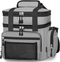 Lunch Box Cooler Bag - Versatile Insulated Lunchbox for Men Women - Large Lunch Pail for Adults Work Shifts Outdoor Trips Grey 15L