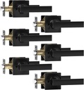 Passage Door Knob Black Door Knobs Interior Keyless Entry Door Lock with Handle Matte Black Door Handle Interior Door Lever Lock