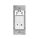 TOPGREENER Dual Tech Humidity Sensor Switch, Infrared PIR Motion & Air Moisture Detection, Bathroom Fan & Light Control, Adjustable Timing, Neutral Wire Required, UL Listed, TDHOS5, White