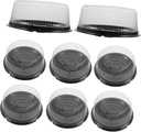 STOBAZA Round Cake Containers Lids 10pcs Reusable Plastic Cake Carrier Boxes for Baking Party
