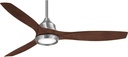 Minka-Aire F749L-BN Viper 60" Ceiling Fan with LED Lights, Brushed Nickel
