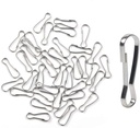 100 Pack 304 Stainless Steel Metal Spring Hooks, Rust-Proof Lanyard Snap Clip Hooks, Ideal for Key Chain, ID Card, DIY - 1 Inch（25mm）