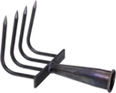 Heavy Duty Manganese Steel Garden Rake Head Replacement for Soil Loosening and Leaf Cleanup Ergonomic Curved Metal Rake for Efficient Lawn and Garden Maintenance