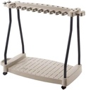 Suncast Tool Cart with Wheels for Easy Transport and Storage of Garden Tools, Power Trimmers, Rakes, and Shovels, Holds Up to 30 Tools