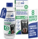 Keurig Compatible Descaling Solution. 1 Bottle of Descaler Solution. Descaling Kit Removes Limescale For Hotter Coffee. 2 Uses Descaler For Keurig Coffee Makers.