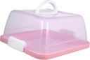 Square Cake Storage Box Thicken Bakery Container Portable Dessert Box Clear Plastic Cupcake Saver Wedding Party Packaging