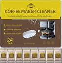 Coffee Maker Cleaner & Descaler Tablets - 24 Count - Compatible with Deep Cleaning and Descaling for All Coffee Makers - XL Tablets-Removes Limescale-Deep Cleans