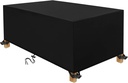 Garden Furniture Cover Durable Oxford Polyester Fibre Black Rectangular Cover Suitable for Chairs, Tables, Wicker Sofas Outdoor Furniture Protective Cover(308 * 138 * 98cm)