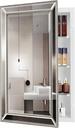 Retro Vintage Bathroom Mirror Medicine Cabinet - 16x26 Inch Wall-Mounted Storage Cabinet with Removal Shelves, Space-Saving Organizer for Bathroom Toiletries