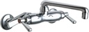 Chicago Faucets 445-ABCP Wall Mount Lavatory Metering Faucet with Metal Lever Handles, Chrome