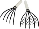 2pcs Hand Rake Claw Beach Shell Digging Tool with Wooden Handles for Seafood Harvesting and Clamming Efficient Loosening Hand Tool for Beach Essentials