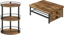 3-Tier Lazy Susan Organizer, Coffee Pod Drawer Holder, 56 Pods Capacity, 2-Tier Coffee Maker Stand for K Cup, Small Desktop Storage Rack